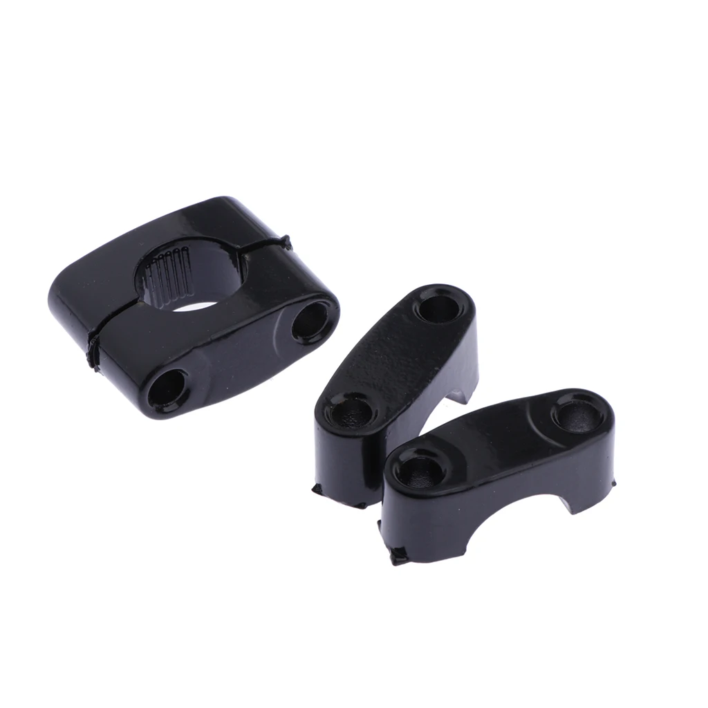 

1 Pair 22mm Black Motorcycle CNC HandleBar Fat Bar Riser Mount Clamp Adapter