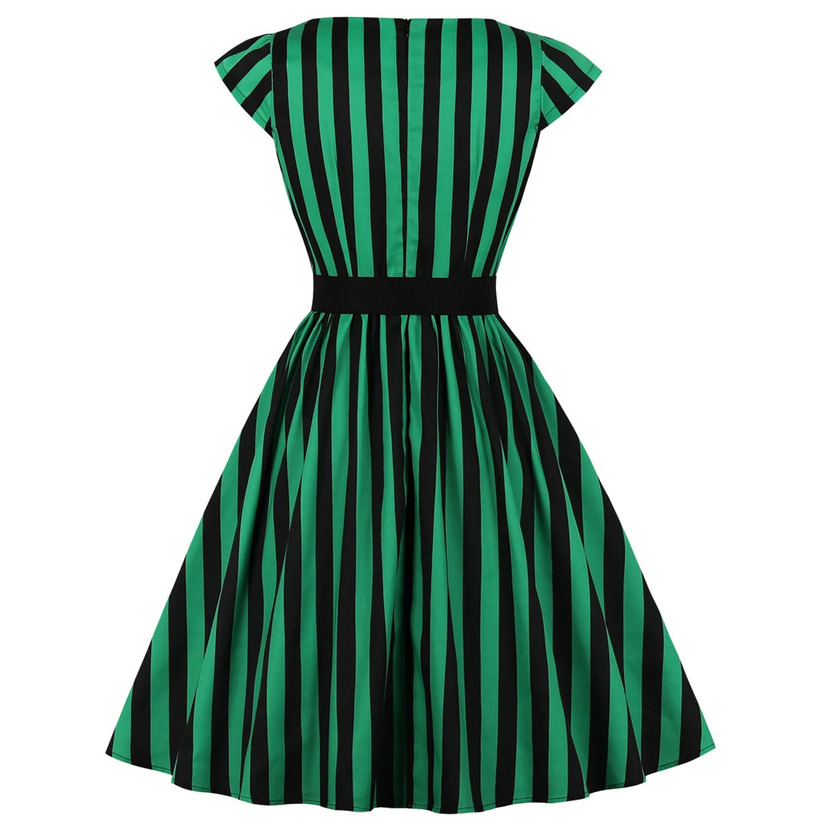 Robe Femme 50s Vinage платье-туника на булавке белое зеленое в горошек стиле пэчворк