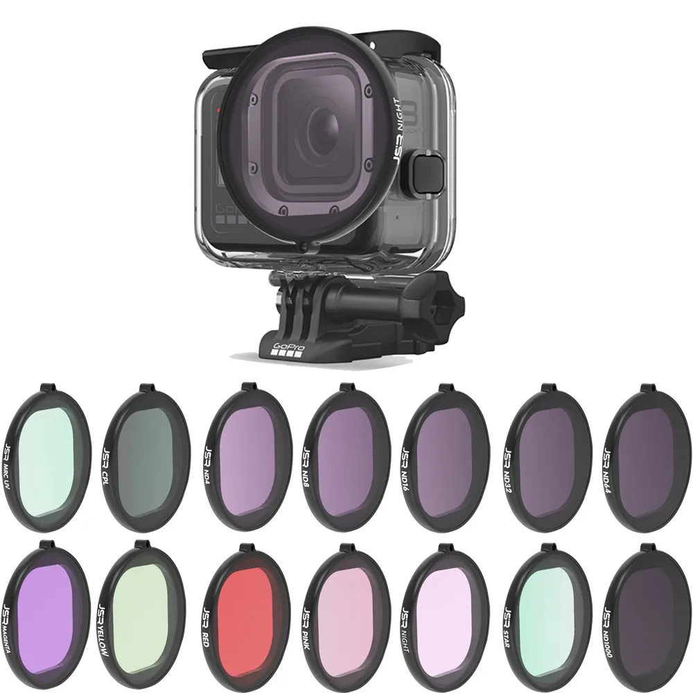Фильтр для Gopro Hero 8 черный оригинальный Водонепроницаемый Чехол набор