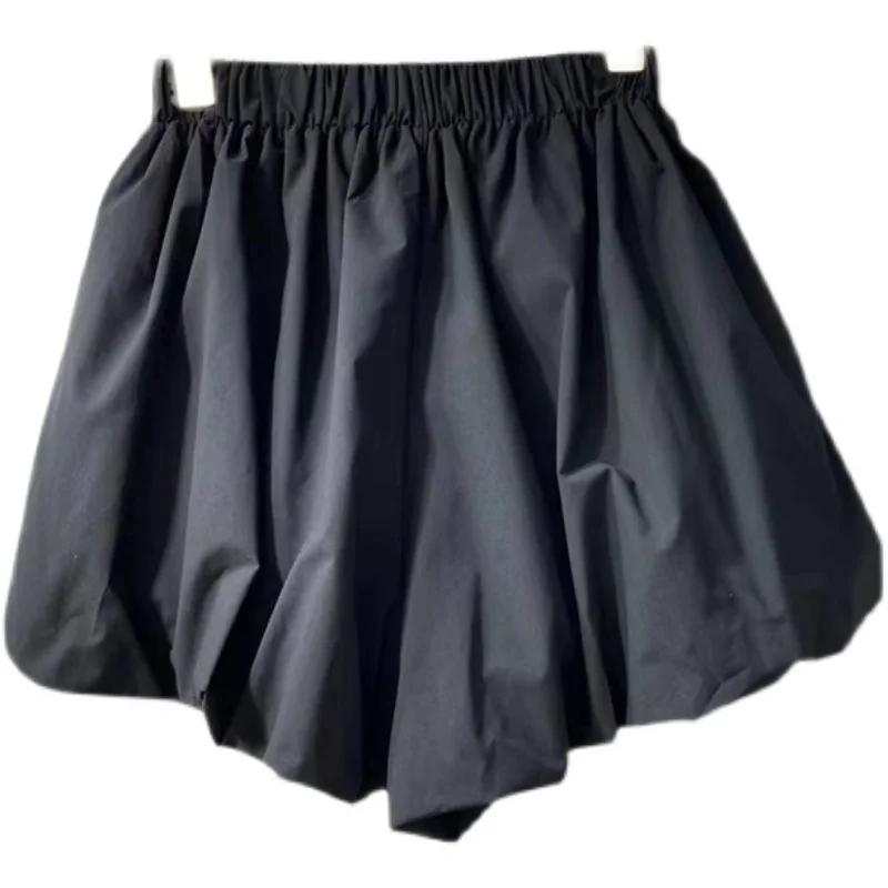 

2021 Summer High Waist Shorts Women Black Loose Casual Vintage Short Femme Streetwear Fashion