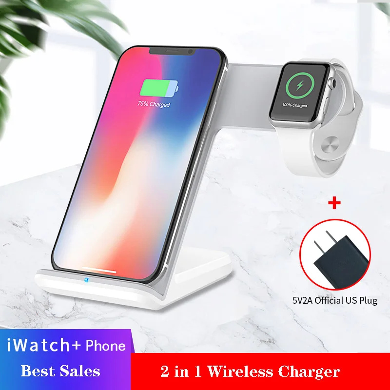 3 в 1 15 Вт Qi Беспроводное зарядное устройство для Apple Airpods Watch 4 3 2 Быстрая зарядка подставка для iphone X 11 Pro Max samsung - Тип штекера: 3 in 1 with US