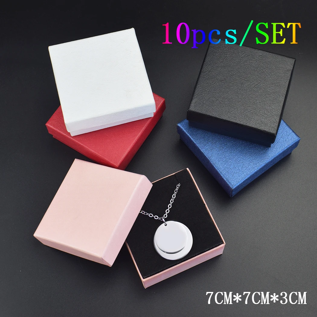 

10pcs/lot Gift Boxes Wedding Party Candy Box Necklace Jewelry Storage Box Jewelry Packing Display Wholesale Rainbow Box