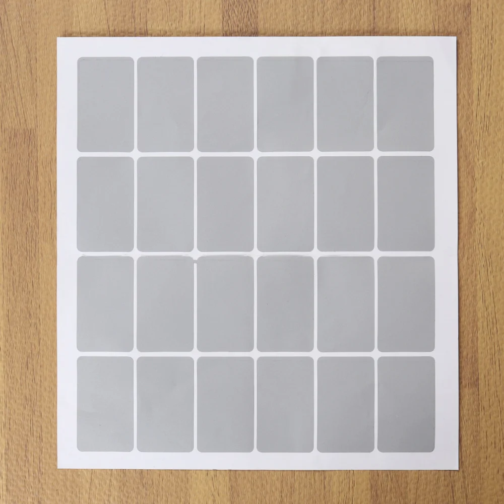

1 Sheet Scratch-off Labels Stickers Personality Creative DIY Labels Message Notes (Silver Grey, 24 Lables Per Sheet)
