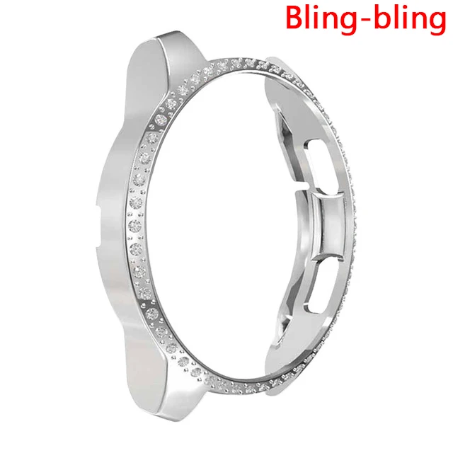 Bling-bling-Silver Чехол для samsung Galaxy Watch 46 мм 42 мм/gear S3 frontier, мягкий бампер, аксессуары для умных часов, защитный чехол со стразами - Цвет: Bling-bling-Silver