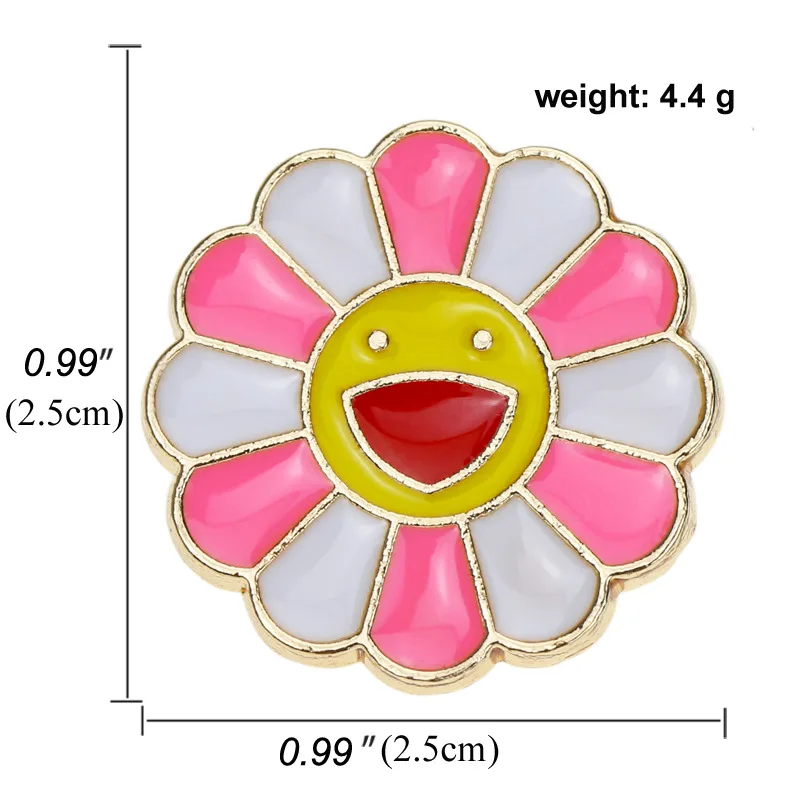 Милая семицветная брошь в виде подсолнуха солнуха цветка разноцветная с