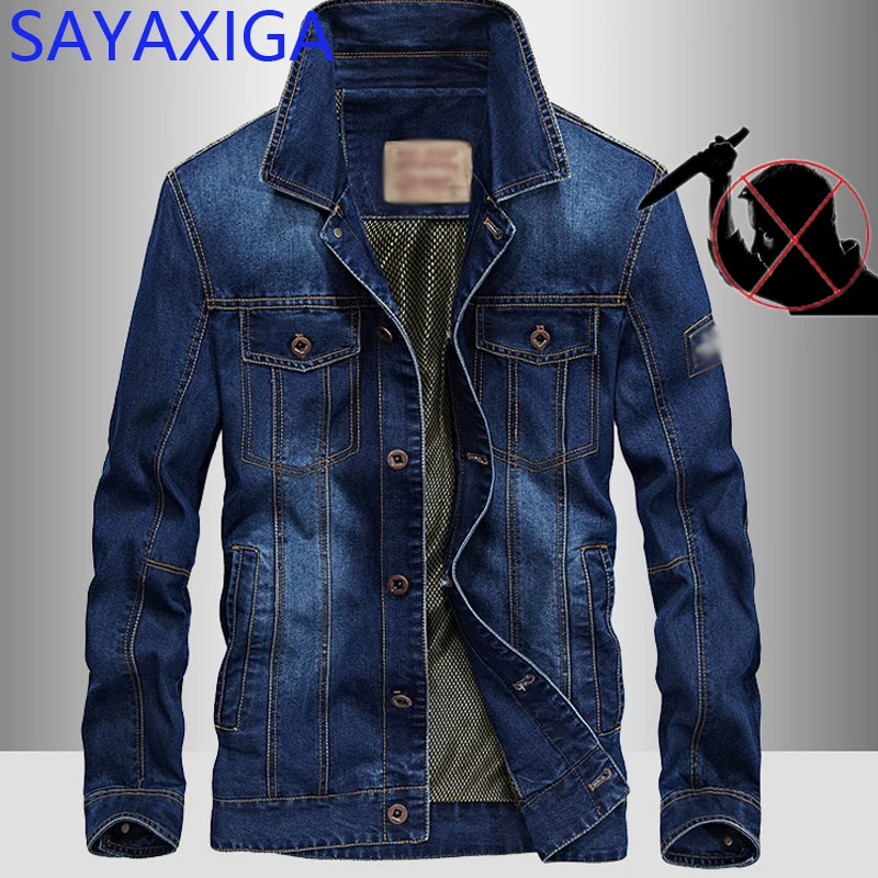 Новый дизайн 2019 уличная джинсовая куртка для самообороны с защитой от порезов