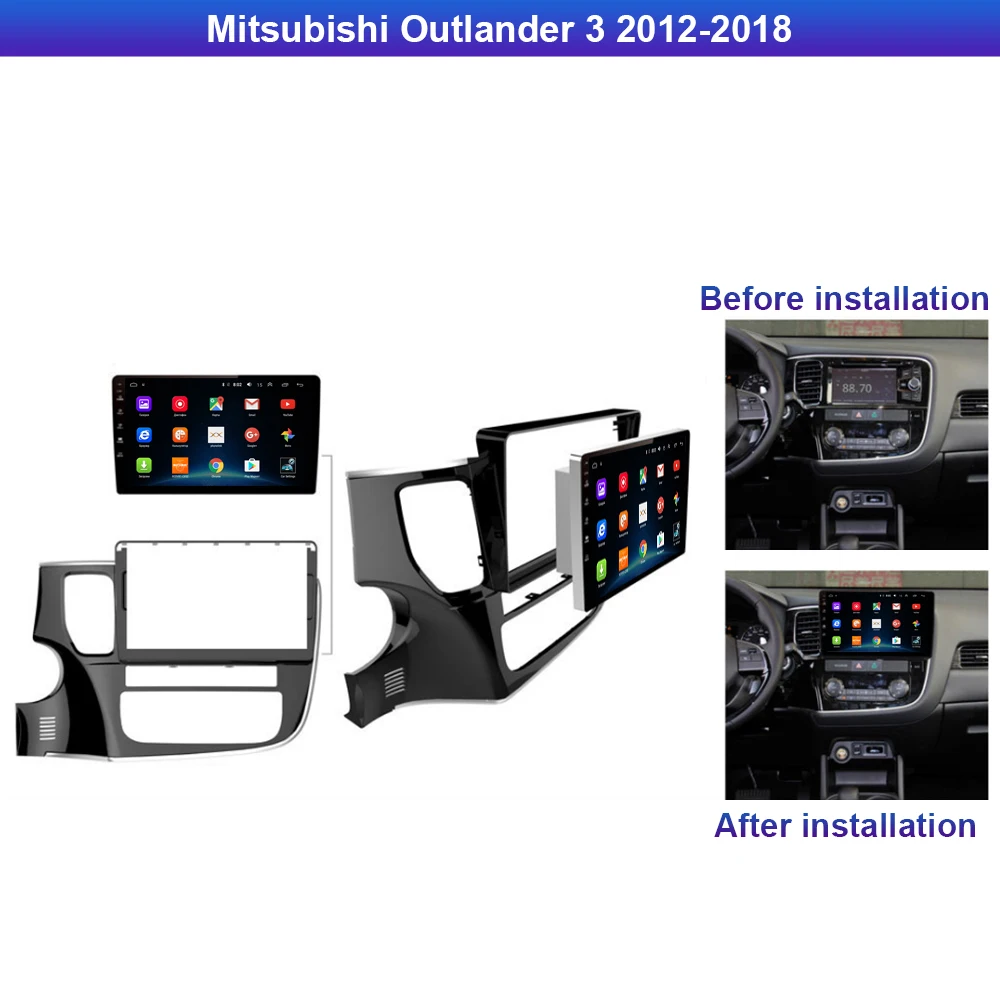 Автомобильный мультимедийный плеер R-Way на Android Dvd Gps для Mitsubishi Outlander 2012-2018 2 Гб + 32 ГБ