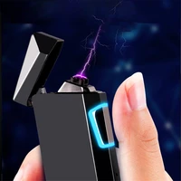 cigarette lighter personality creative windproof usb charging touch induction double arc plasma lighters gadgets for men