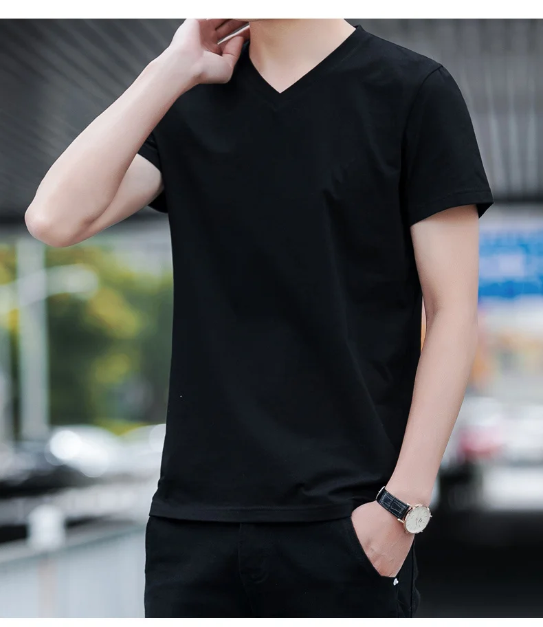 

Men's short sleeve t-shirt fashion casual clothes half sleeve 3699
