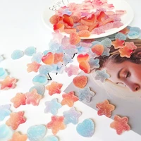artificial sugar resin cabochon heart star rainbow fudge candy art diy figurine craft case hair clip decoration 20pclot