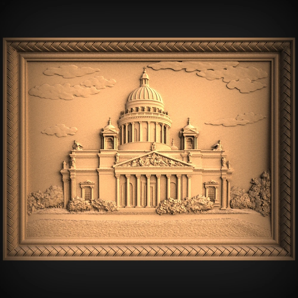 Модель 3d STL для ЧПУ-роутера 6 шт. формат Artcam аспирированный _ Тадж-Махал/Белый дом |