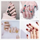 Наклейки для ногтей, 14 типсовлист, Мраморная луна, звезда, наклейки для ногтей, самодельные наклейки водостойкий лак для ногтей