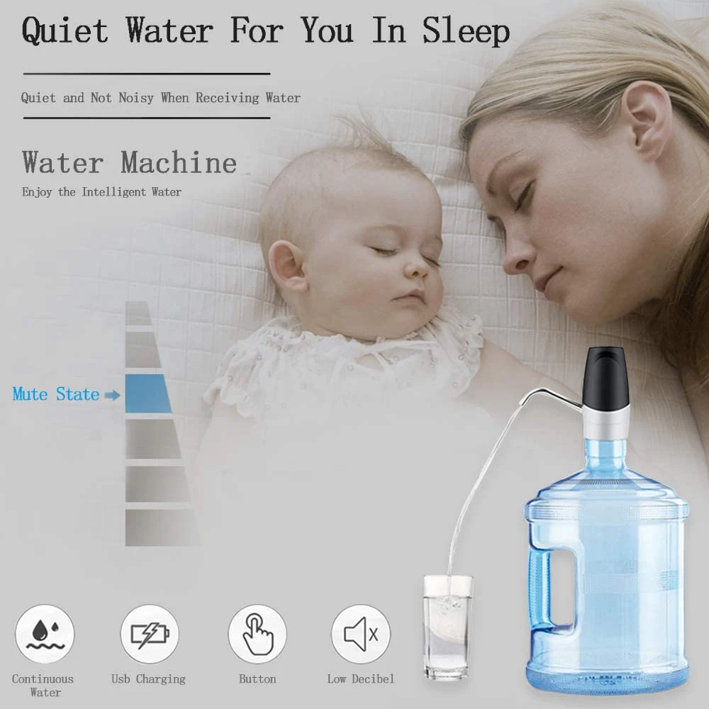 

Electric Water Bottle Dispenser Pump USB Charging Automatic Water Drinking Dispenser For Home Kitchen Office 7x13cm