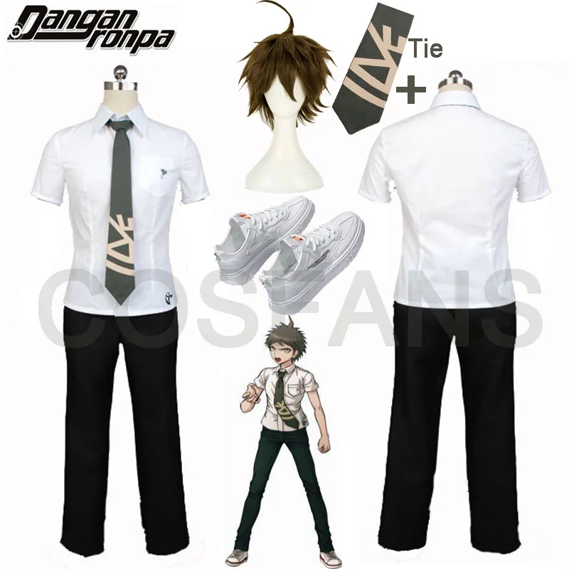 Мужской костюм для косплея Danganronpa Hajime Hinata полный мужчин на заказ парик и обувь