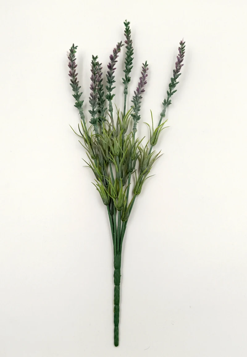 

5Pieces/Set Purple Artificial Lavender Plastic Flower Hand DIY Bridal Bouquet Flowers Wedding Supplies Home Table Decoration