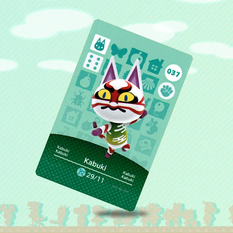 037 Кабуки животное пересечение карты Amiibo работы для NS переключатель игры новые