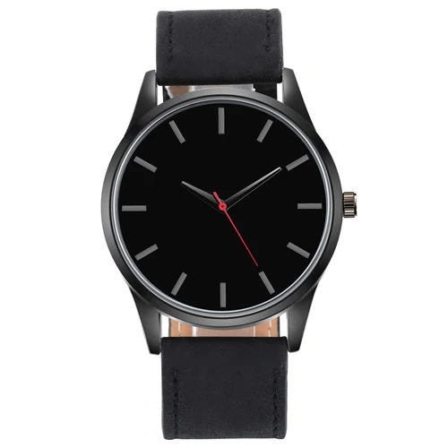 Black Dial Black Новинка, роскошные Брендовые мужские спортивные часы, мужские кварцевые часы, мужские армейские военные кожаные Наручные часы, мужские часы - Цвет: Black Dial Black