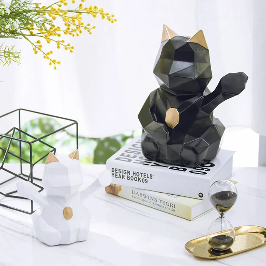 Европейская Современная Копилка безопасная кошка минимализм коробка для денег