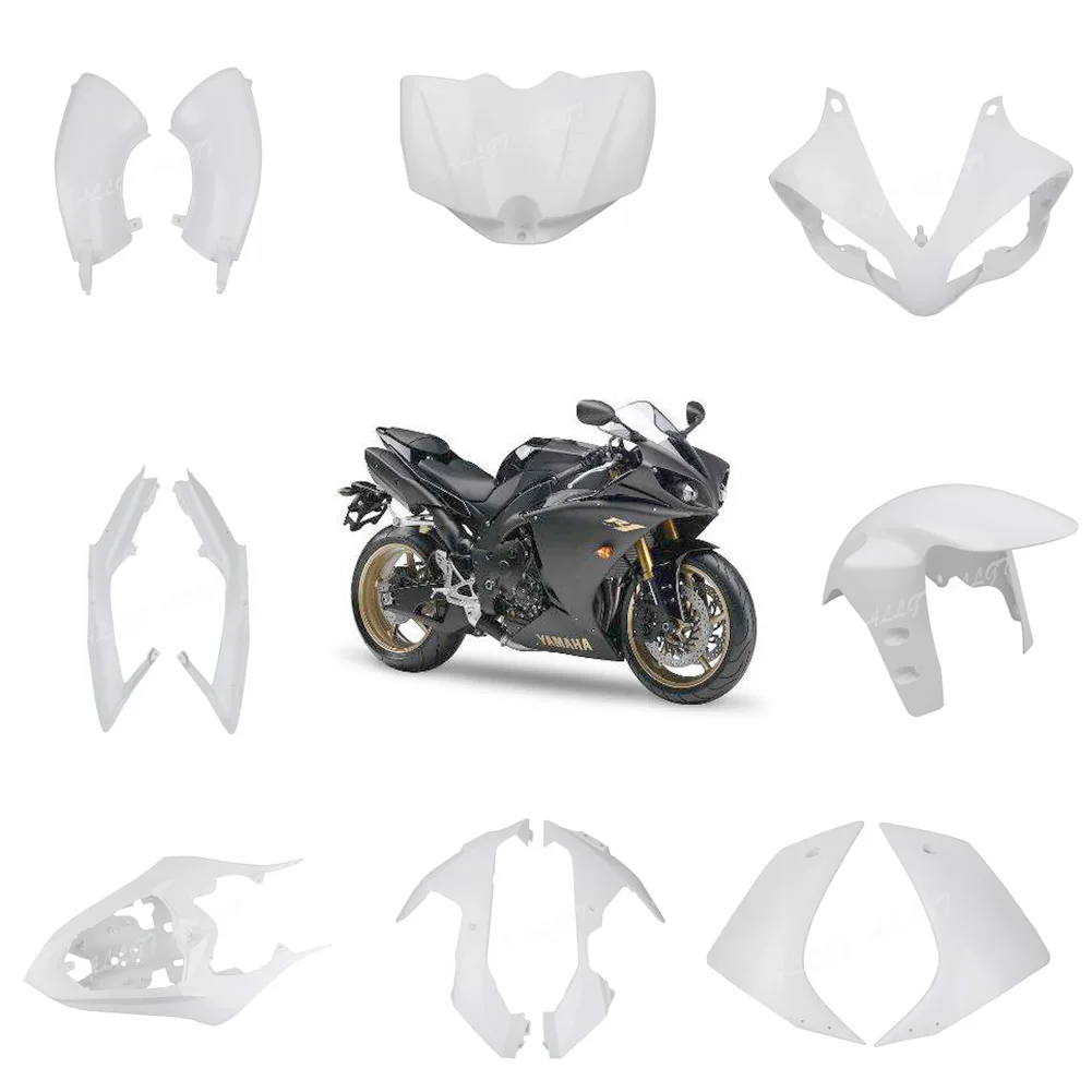 Неокрашенный боковой хомут ABS Инжекционный обтекатель подходит для Yamaha R1 2007 2008