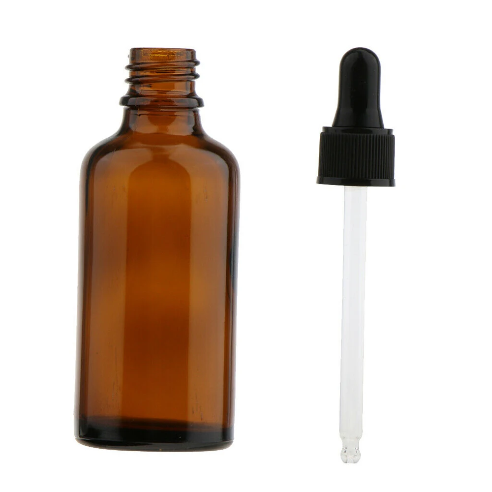 50ml / 100ml Empty Dropper Bottle Amber Essential Oil Glass Aromatherapy Liquid Drop Massage Pipette Bottles Refillable | Красота и