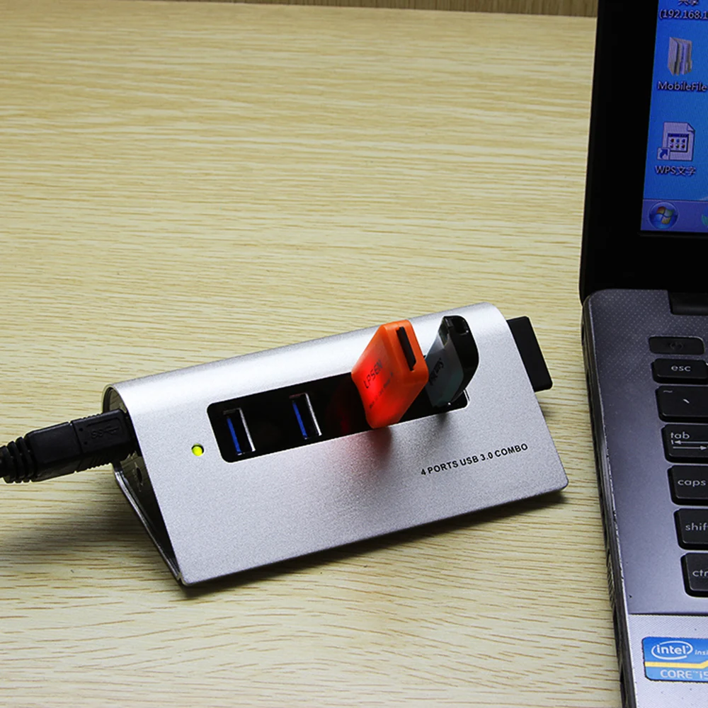 USB-разветвитель из алюминиевого сплава с картой SD/TF 4 порта | Компьютеры и офис