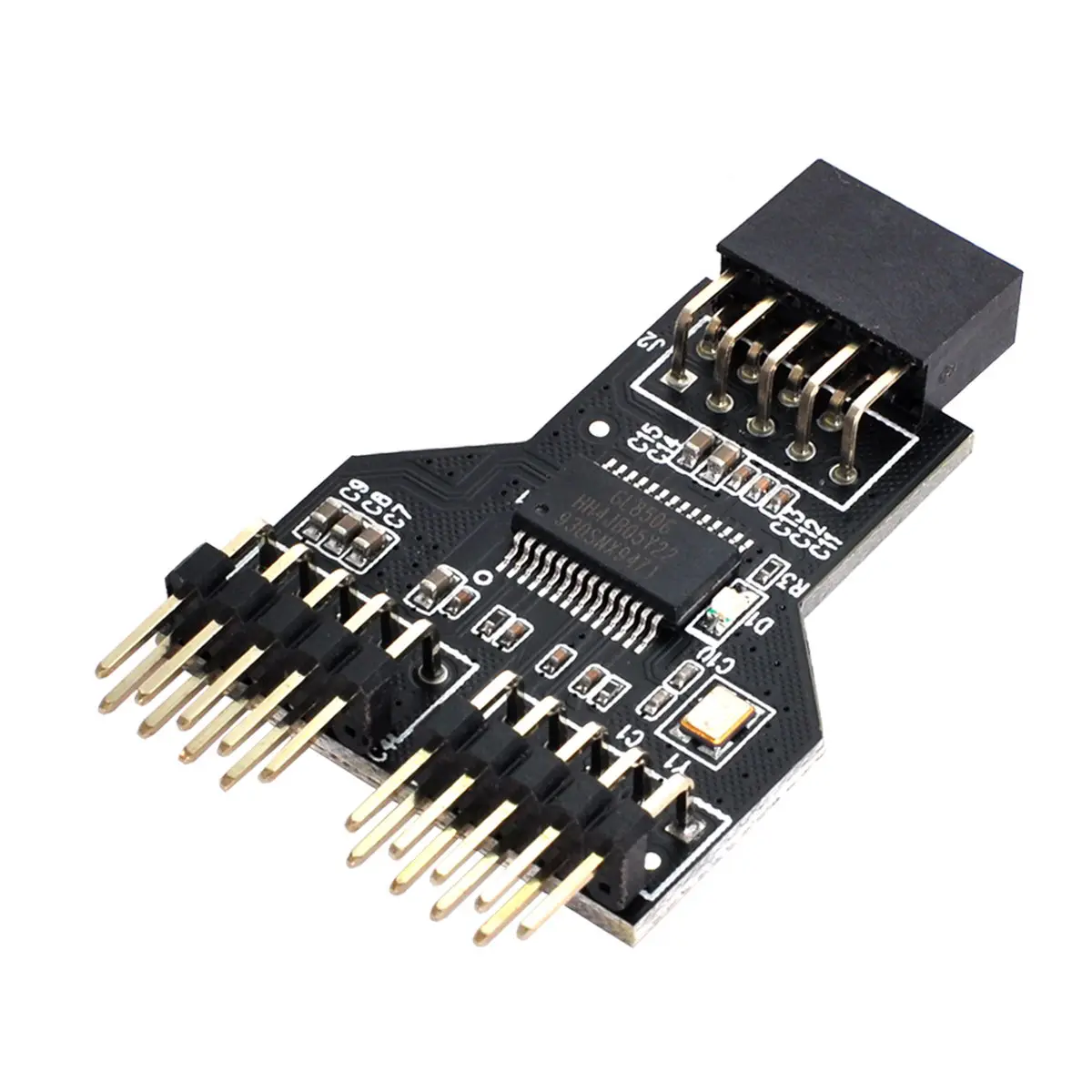 CY материнская плата 9pin USB 2 0 Заголовок от 1 до Женский удлинитель концентратор