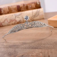 fashion bridal tiara headpiece silver color crystal wedding crowns for women hair accessories women birthday party prom crowns