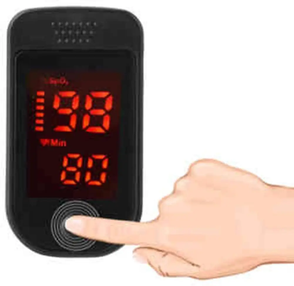 

Finger Pulse Oximeter Pulse Details about Sensor Portable Blood Oxygen Level Saturation SPO2 Heart Rate Patient Monitor