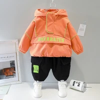 kids boy clothes for toddler girl 2020 fashion casual hooded infant baby set spring letter clothing tracksuit 1 2 3 4 years