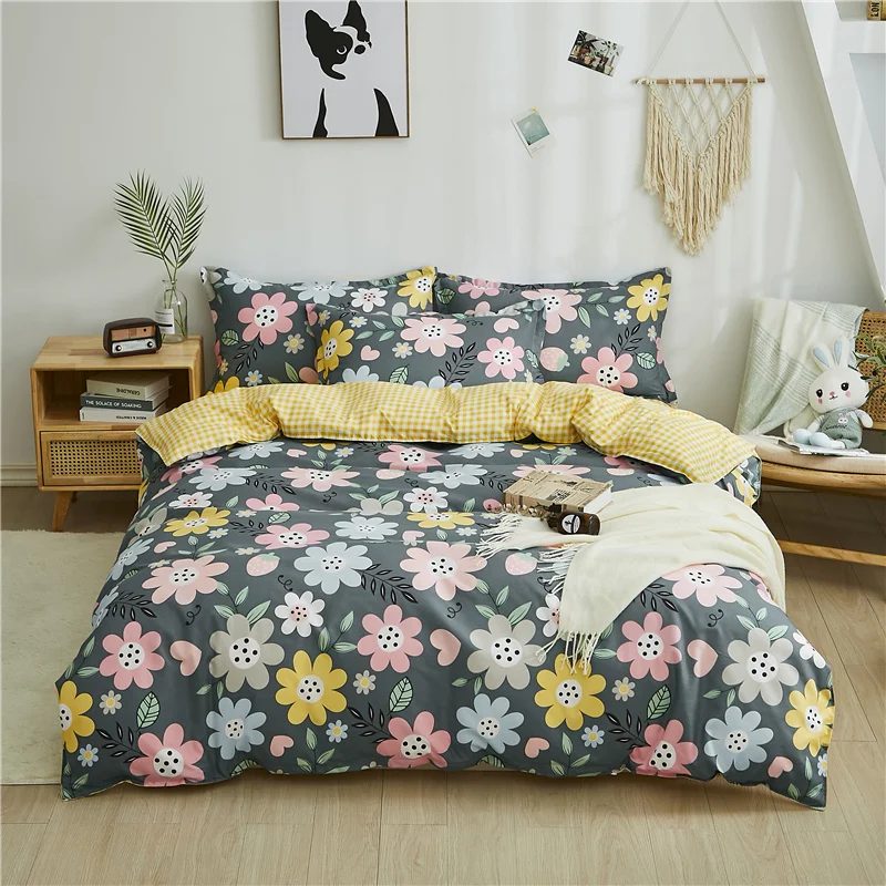 

Polyester Duvet Cover Home Quilt Cover Queen King Full Double Size INS Style Comforter Case 150x200 220x240cm Kids Adults