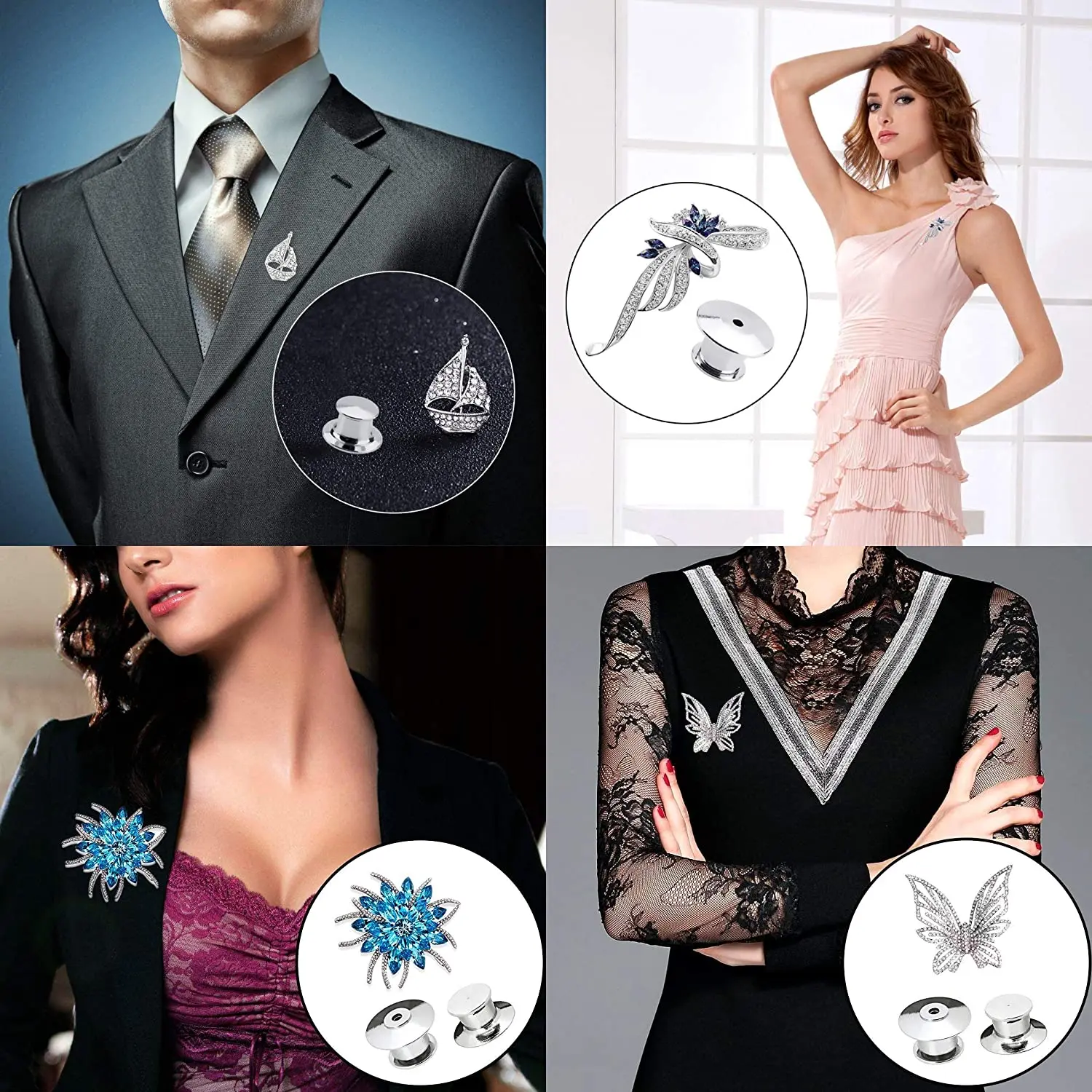 100 шт. металлические застежки клатчи для хранения|Булавки и игольницы| |