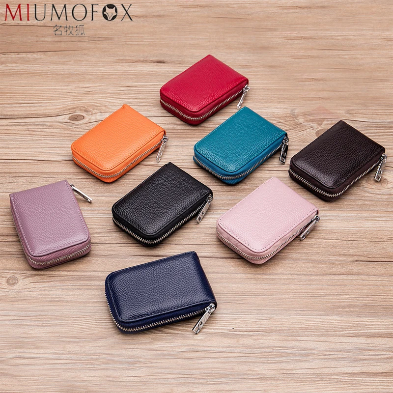 

Wholesale Card Holder High Quality Leather Id Cards Case Protection Woemn's Small Wallet Mini Kaarthouder Porte Carte Tarjetero