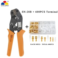colors sn 28b 270600pcs dupont crimping tool kit crimping pliers terminal ferrule crimper wire terminals clamp kit tool