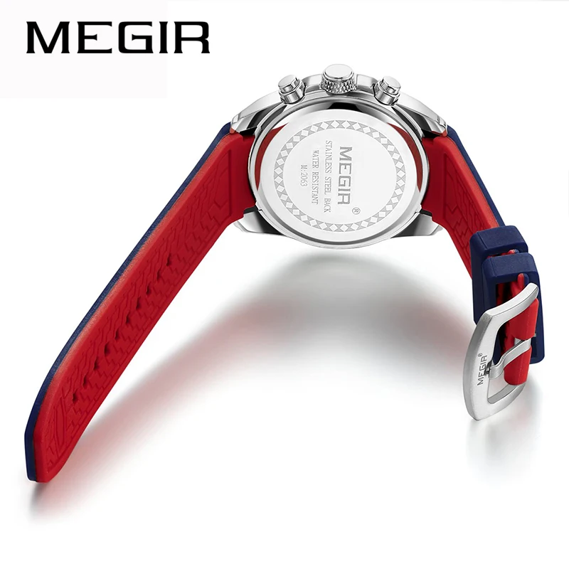 Часы наручные MEGIR Мужские кварцевые спортивные люксовые брендовые аналоговые