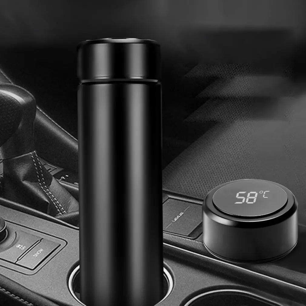 

500ml LED display Intelligent Temperature Measuring Cup double vacuum cup gift custom Vacuum Flask Stainless Steel