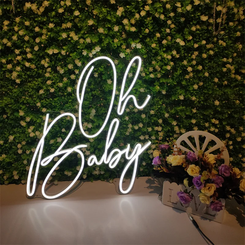 Неоновая вывеска на заказ светодиодный светильник Oh Baby 1-й день рождения