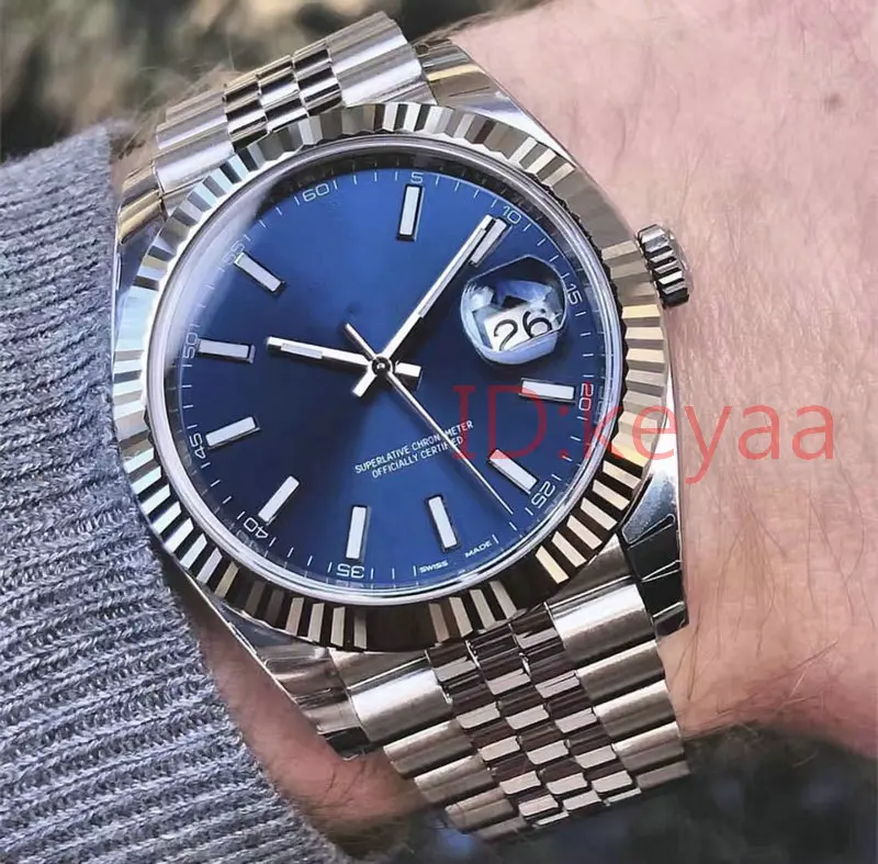 

Luxury Brand Mens Watch 41mm SS Black Men Date 2813 Mechanical Automatic Just Top Desinger Mens Watches Man Wristwatches