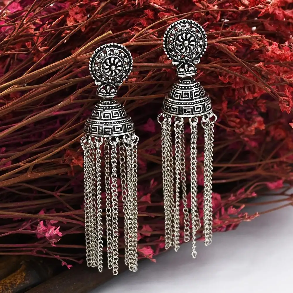 Индийские классические геометрические длинные цепи колокольчик висячие