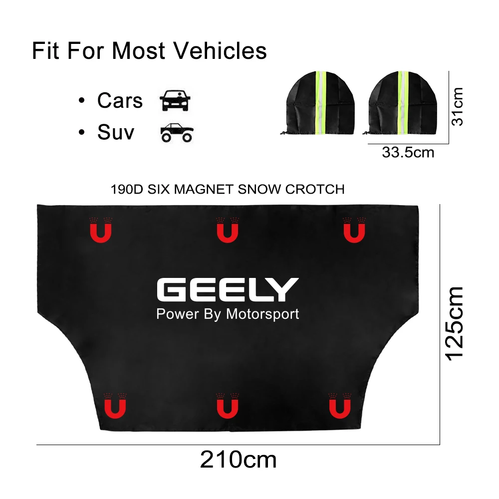Magnetic Sunshade Cover For GEELY Coolray Aktie Tugella Atlas GC6 GC9 LC EMGRAND X7 EC7 CK Car Front Windshield Snow Sun Shade | Автомобили