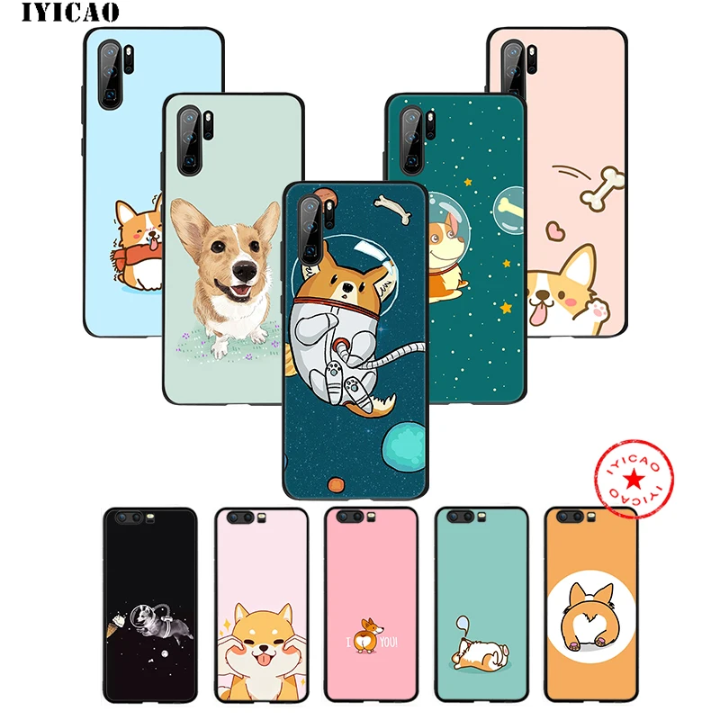 IYICAO мультфильм милый корги собака мягкий чехол для huawei P30 P20 P10 P9 P8 2017 2016 2015 P Smart Z Plus