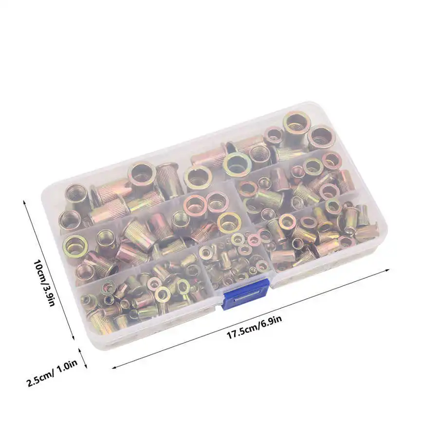 175 шт. плоская заклепка набор гаек пневматические инструменты оцинкованные