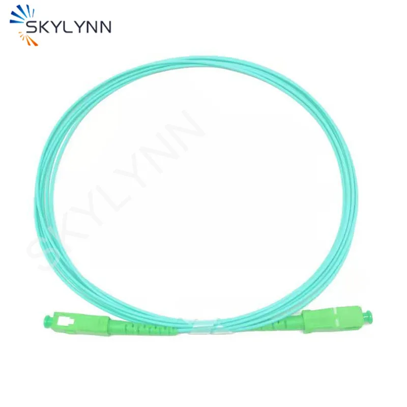 Jerretiere 50PCS 3.5 Meter SC/APC SX Core 1.6mm Single Mode G652D/G657A1/G657A2 Aqua LSZH Jacket Fiber Optic Patch Cord