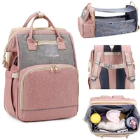 mother and baby backpack folding portable large capacity multi function outing backpack baby bed waterproof practical