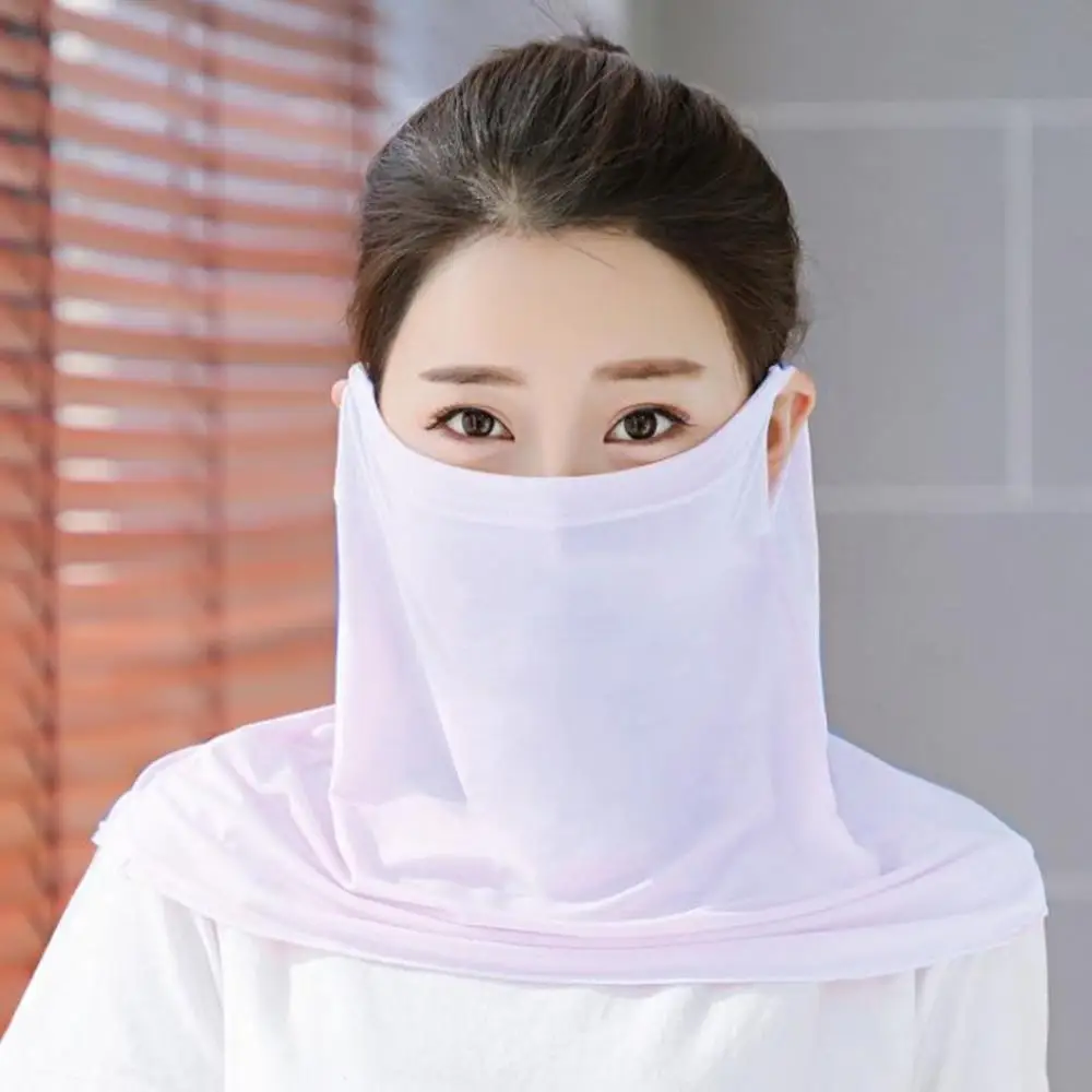 

Masks Ice Silk Face Mask Sun Protection Mask Thin Uv Protection Face Mask Scarf Breathable Warm Elastic Dust Proof