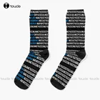Последовательность спящего режима повторение-Биоинформатика геном ДНК Синие Серые Носки Длинные черные носки рождественский Новогодний подарок высокое качество