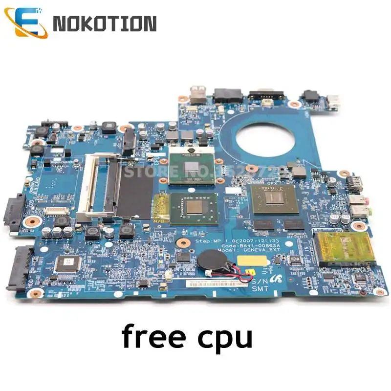 

NOKOTION BA41-00863A Laptop Motherboard For Samsung NP-R700 R700 965PM DDR2 Main board Update Graphics free cpu