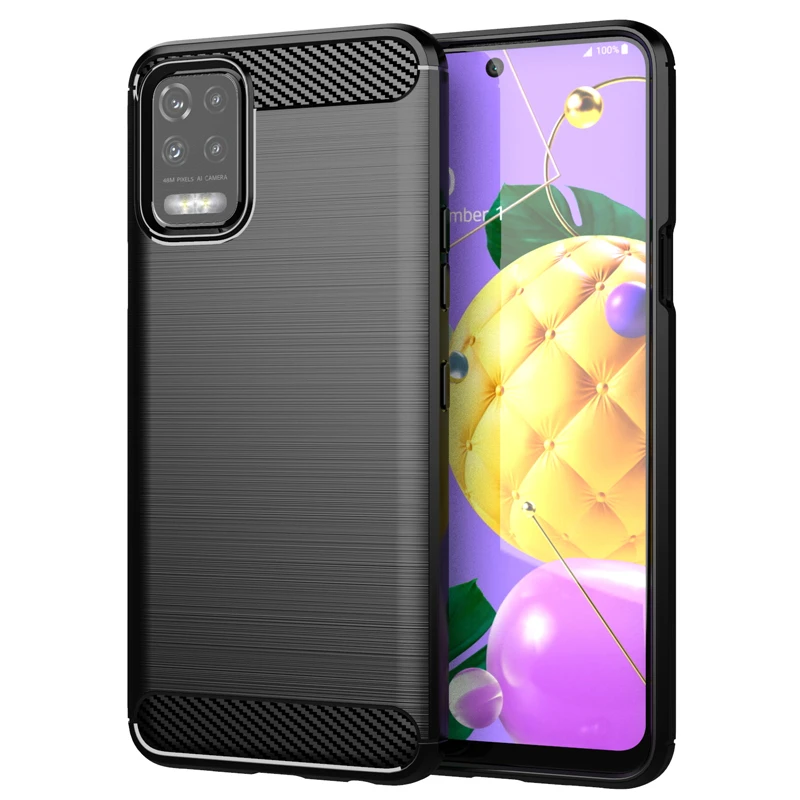 Чехол из углеродного волокна для LG K52 6 дюйма чехол-бампер телефона полная защита