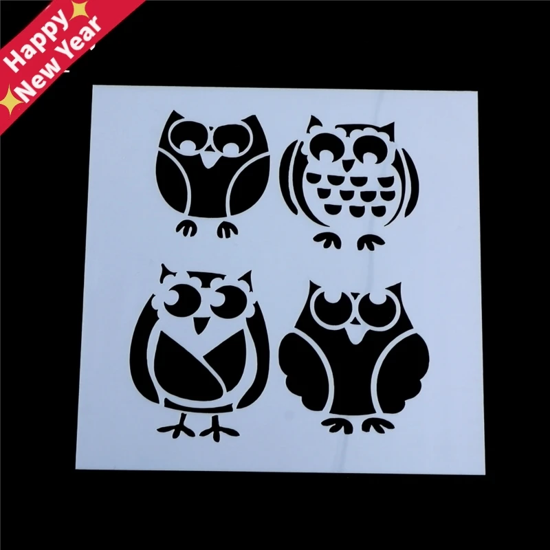 Трафареты с совами для настенной живописи альбом скрапбукинга декоративные