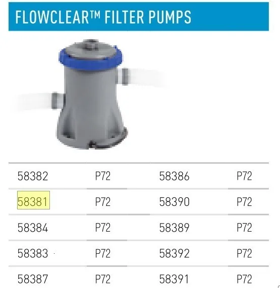 58381 Bestway 330 галл./час Flowclear фильтр насос 1100-8300л плавательный бассейн воды циркулирующий фильтр плавательный бассейн очиститель воды
