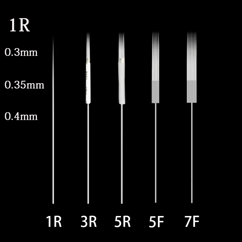 

Одноразовые стерилизованные иглы 1R/3R/5R/5F/7F для микроблейдинга, татуировки, иглы для перманентного макияжа бровей, губ, век